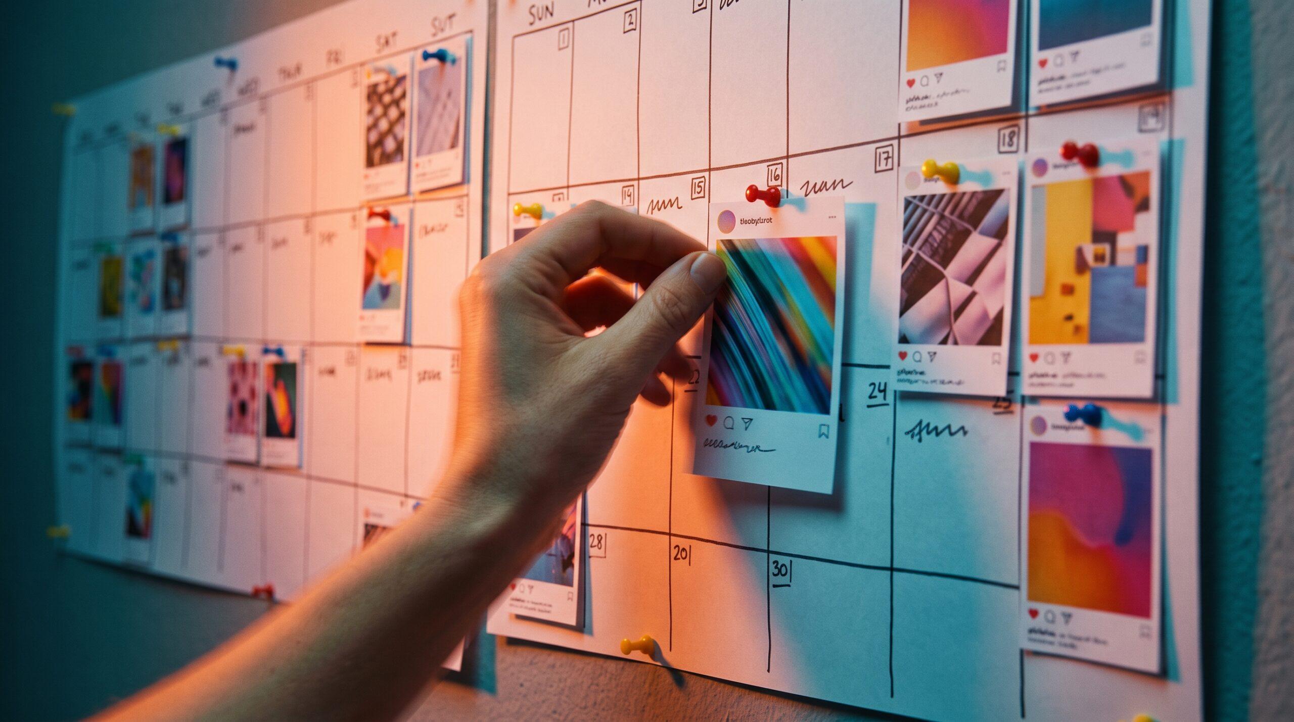 costanza nel social media marketing per attività locali: calendario editoriale